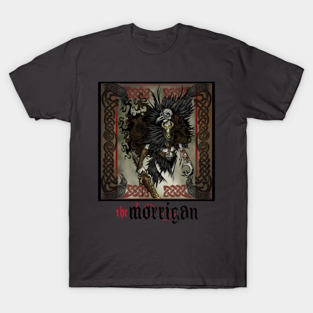 The Morrigan: Irish War Goddess T-Shirt by celtichammerclub